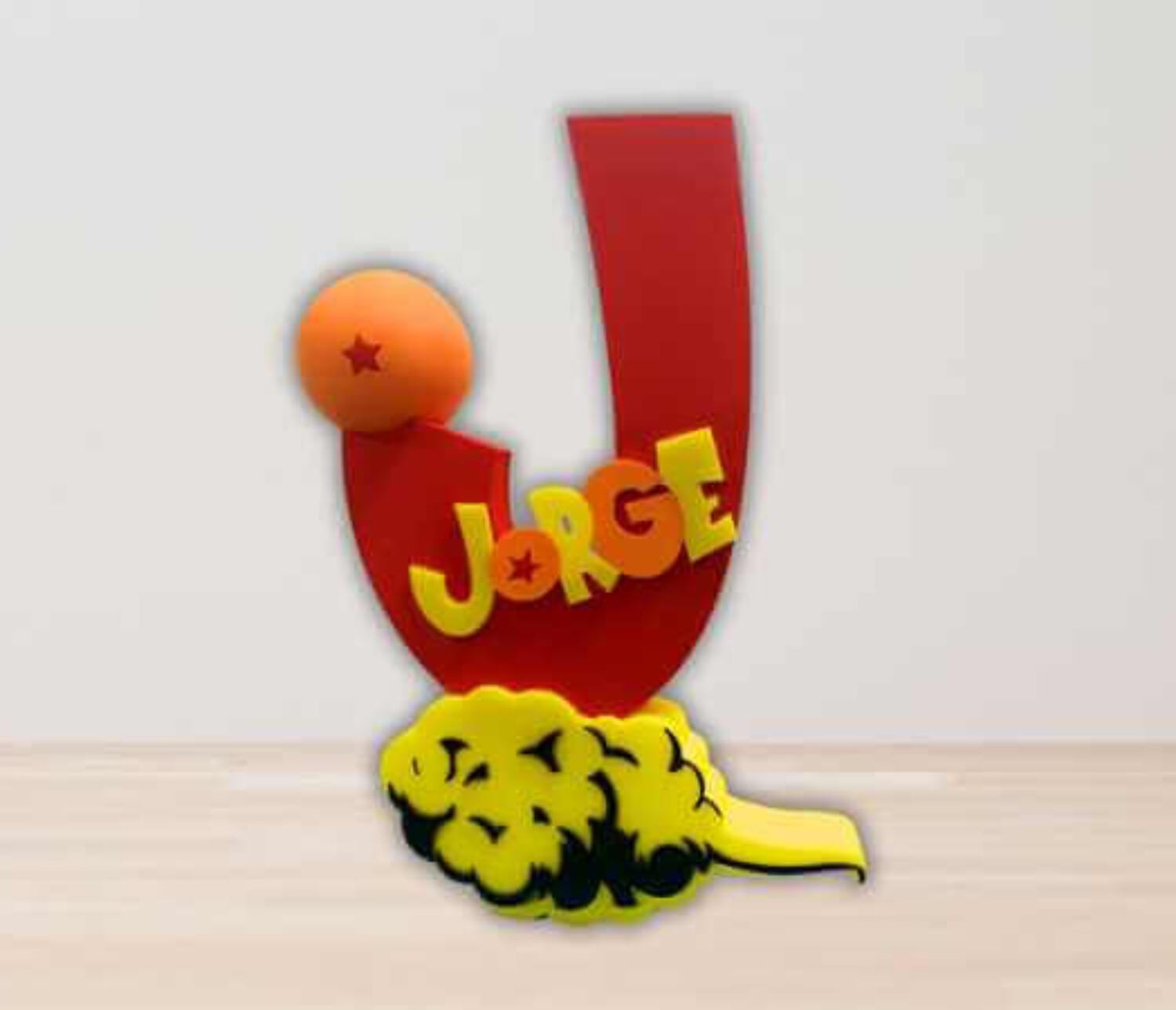 Letra Candybar inspiración Dragon Ball. pi3d.es