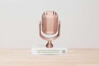 Trofeo Tu playback me suena falles 2025 impresión 3D acabado metalizado